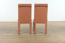 Load image into Gallery viewer, 42" Round Glass Top Dining Set with Swan Base and 4 Parsons Chairs