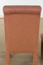 Load image into Gallery viewer, 42" Round Glass Top Dining Set with Swan Base and 4 Parsons Chairs