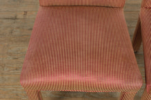 Load image into Gallery viewer, 42" Round Glass Top Dining Set with Swan Base and 4 Parsons Chairs