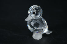 Load image into Gallery viewer, Swarovski Crystal Duck Figurine – Faceted Body with Frosted Beak & Feet, 1.25" Tall with Box