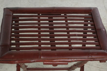 Load image into Gallery viewer, Pair of Folding Bamboo Tray Tables in Dark Walnut Finish