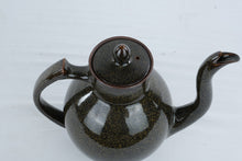 Load image into Gallery viewer, Takashi Ichihara Wave Stoneware Teapot Golden Brown Glaze Studio Pottery