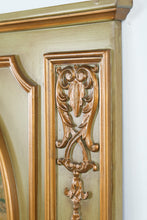 Load image into Gallery viewer, Italian Style Trumeau Mirror Painted Landscape Green Gold 60 Inch
