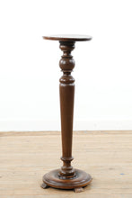 Load image into Gallery viewer, Vintage Mahogany Pedestal Plant Stand Side Table