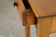 Load image into Gallery viewer, Tall Antique Pine One Drawer Side Table with Turned Legs