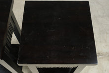 Load image into Gallery viewer, Pair of Pier 1 Imports Dark Wood End Tables with Drawer and Lower Shelf