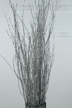 Load image into Gallery viewer, Tall Mosaic Glass Floor Vase with Silver Glitter Branches