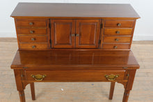 Load image into Gallery viewer, Pennsylvania House Solid Cherry Tambour Secretary Desk with Flip Top Writing Surface