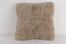 Load image into Gallery viewer, Tan Fuzzy pillow