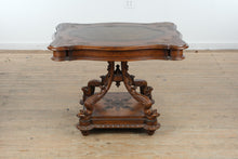 Load image into Gallery viewer, Sanford Furniture Mahogany Tassel Table with Leather Inlay Top