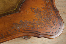 Load image into Gallery viewer, Sanford Furniture Mahogany Tassel Table with Leather Inlay Top