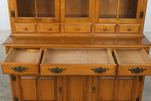 Load image into Gallery viewer, Vintage Taylor-Jamestown Solid Maple China Cabinet and Buffet Hutch