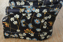 Load image into Gallery viewer, Taylor-King Navy Floral Upholstered Three Cushion Sofa