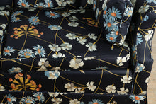 Load image into Gallery viewer, Taylor-King Navy Floral Upholstered Three Cushion Sofa