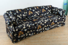 Load image into Gallery viewer, Taylor-King Navy Floral Upholstered Three Cushion Sofa