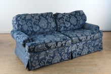 Load image into Gallery viewer, Taylor King Custom Upholstered Sofa – Blue Floral Pattern