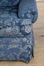 Load image into Gallery viewer, Taylor King Custom Upholstered Sofa – Blue Floral Pattern