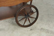 Load image into Gallery viewer, Traditional Mahogany Drop Leaf Tea Cart Bar Cart with Removable Serving Tray