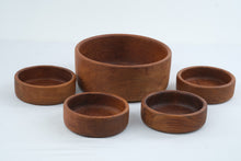 Load image into Gallery viewer, Goodwood Genuine Teak Wood Salad Bowl Set of 5 Thailand Mid Century Modern