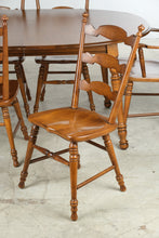 Load image into Gallery viewer, Tell City Solid Maple Dining Table and 6 Chair Set with Leaf
