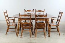 Load image into Gallery viewer, Tell City Solid Maple Dining Table and 6 Chair Set with Leaf