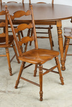 Load image into Gallery viewer, Tell City Solid Maple Dining Table and 6 Chair Set with Leaf