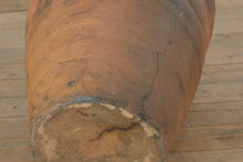 Load image into Gallery viewer, Large Rustic Terracotta Floor Vase Hand Carved Pottery Vessel 23 Inch