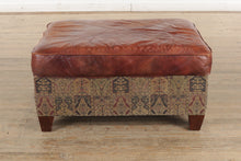 Load image into Gallery viewer, The Stash Storage Ottoman - Leather Top #2
