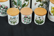 Load image into Gallery viewer, Portmeirion Botanic Garden 7 Piece Canister Set Wood Lids Made in England