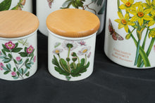 Load image into Gallery viewer, Portmeirion Botanic Garden 7 Piece Canister Set Wood Lids Made in England