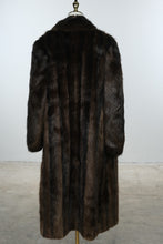 Load image into Gallery viewer, The Evans Collection Vintage Dark Brown Mink Fur Full Length Coat Womens