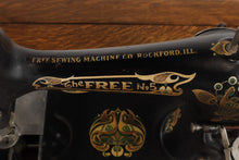 Load image into Gallery viewer, The Free No 5 Treadle Sewing Machine in Unique Cabinet