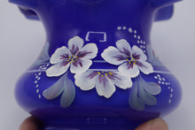 Load image into Gallery viewer, Fenton Cobalt Blue Hand Painted Basket Glass Legacy Collection 8.25 Inch