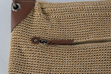 Load image into Gallery viewer, The Sak Crochet Shoulder Bag Tan Brown Leather Tassel Hobo Purse
