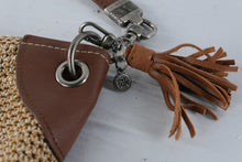 Load image into Gallery viewer, The Sak Crochet Shoulder Bag Tan Brown Leather Tassel Hobo Purse
