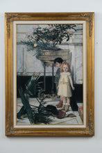 Load image into Gallery viewer, “The Broken Flower Pot” by Jan C. Verhas – Framed Victorian Print (26.5" x 36.5")