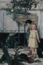 Load image into Gallery viewer, “The Broken Flower Pot” by Jan C. Verhas – Framed Victorian Print (26.5" x 36.5")
