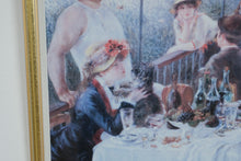 Load image into Gallery viewer, Renoir Luncheon of the Boating Party Framed Art Print Gold Frame Wall Decor