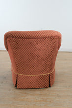 Load image into Gallery viewer, Thomasville Swivel Armchair with Matching Ottoman in Red Diamond Upholstery
