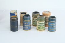 Load image into Gallery viewer, Antique Edison Cylinder Record Lot Amberol Blue Amber Mixed Titles As Is