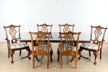 Load image into Gallery viewer, Thomasville Mahogany Collection Double Pedestal Dining Set – 6 Chairs + 3 Leaves