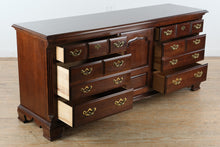 Load image into Gallery viewer, Thomasville Collector's Cherry Triple Dresser with Center Cabinet Storage