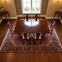 Load image into Gallery viewer, Thomasville Solid Mahogany Double Pedestal Dining Set with 6 Queen Anne Chairs