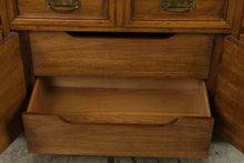 Load image into Gallery viewer, Thomasville Embassy Vintage Campaign Style Triple Dresser with Brass Hardware