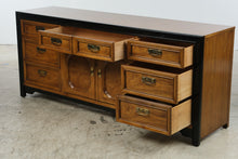 Load image into Gallery viewer, Thomasville Embassy Vintage Campaign Style Triple Dresser with Brass Hardware