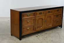 Load image into Gallery viewer, Thomasville Embassy Vintage Campaign Style Triple Dresser with Brass Hardware
