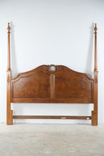 Load image into Gallery viewer, Traditional Thomasville King Size Burl Wood Poster Headboard