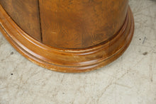 Load image into Gallery viewer, Thomasville Burl Wood and Marble Oval Nightstand Cabinet