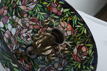 Load image into Gallery viewer, Tiffany-Style Stained Glass Hanging Dome Chandelier – 20" Floral Design
