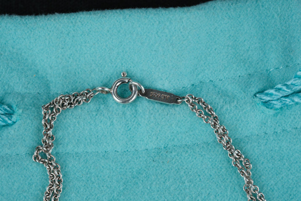 Tiffany and Co Infinity Bracelet Sterling Silver 925 Double Chain